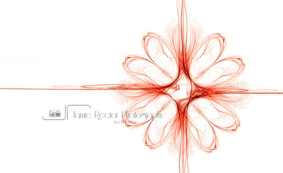 Abstract Red Ribbon Fractal Background
