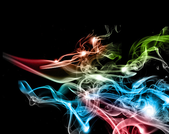 Abstract colorful smoke
